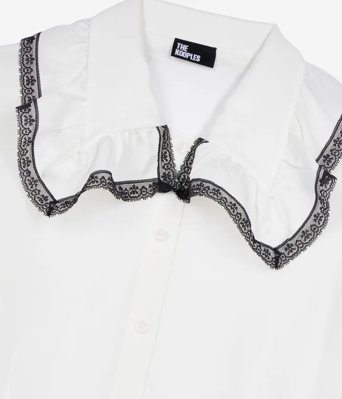 Women Blouses and Shirts THE KOOPLES White Silk Shirt Women Blouses and Shirts THE KOOPLES White Silk Shirt