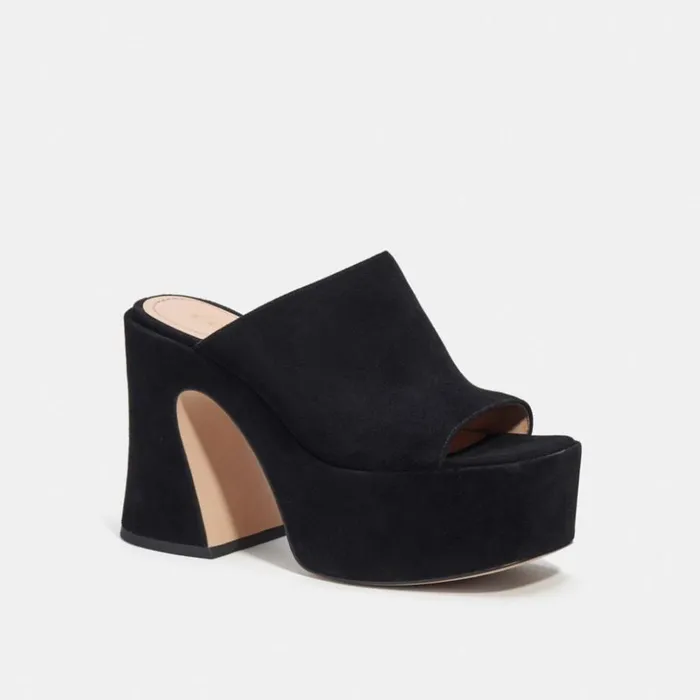 Women Bobi Platform Sandal Black Coach Sandals