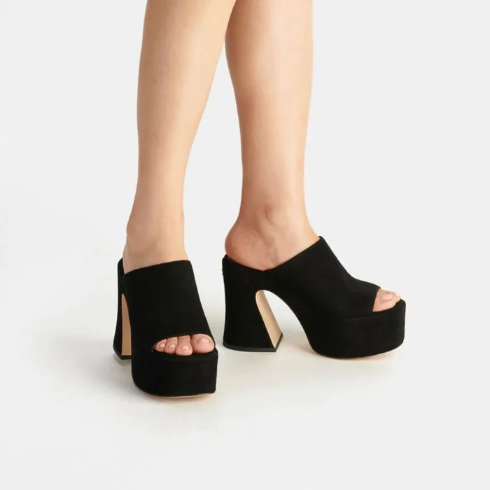 Women Bobi Platform Sandal Black Coach Sandals
