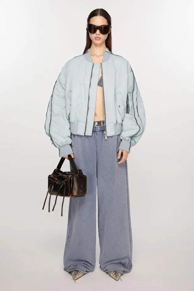 Women Bomber Jacket Powder Blue Acne Studios Outerwear