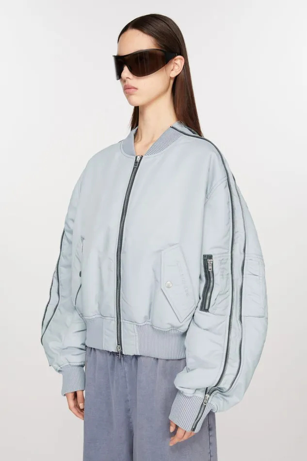 Women Bomber Jacket Powder Blue Acne Studios Outerwear
