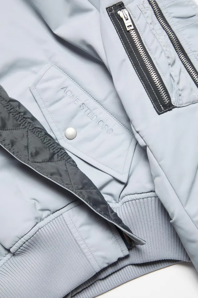 Women Bomber Jacket Powder Blue Acne Studios Outerwear