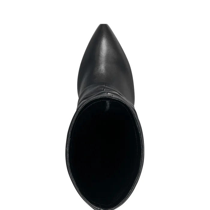 Women Boots Marc Fisher Lalita Foldover Dress Boot Black Leather