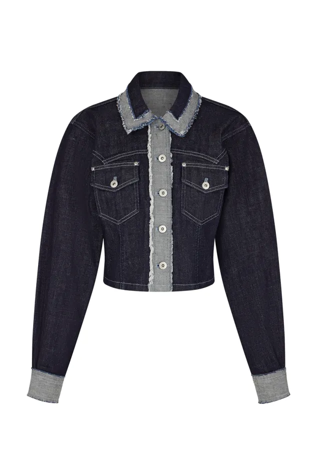 Women Boxy Denim Jacket Blue Blue Sonia Rykiel Jackets