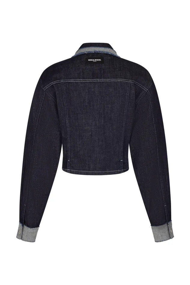 Women Boxy Denim Jacket Blue Blue Sonia Rykiel Jackets