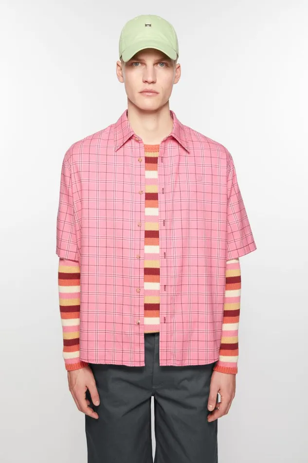Women Buttonup Shirt Tango Pink Acne Studios Shirts and Blouses