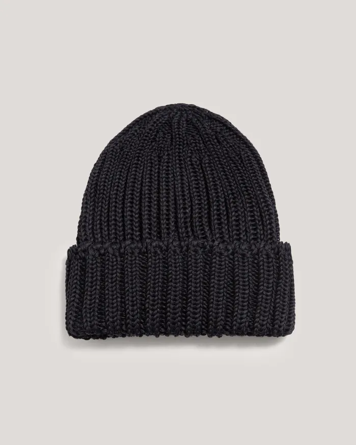 Women Cableami Beanie Hat Black YMC Headwear