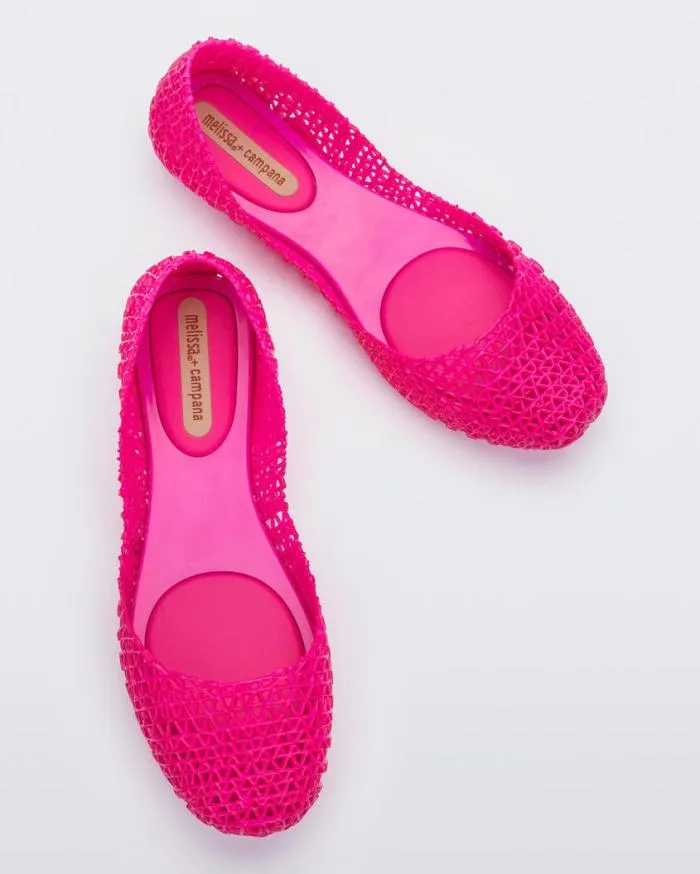 Women Campana Hot Pink Melissa Flats