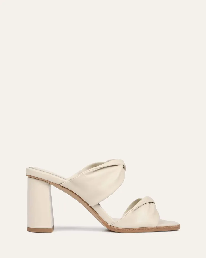 Women Caylie high heel sandals bone leather MULES jomercer