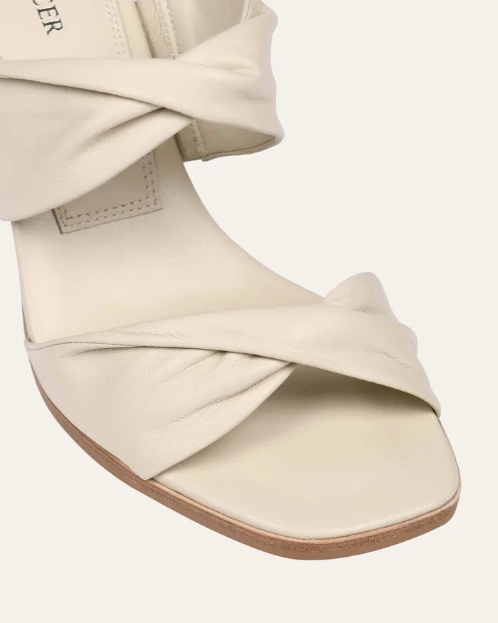 Women Caylie high heel sandals bone leather MULES jomercer Women Caylie high heel sandals bone leather MULES jomercer