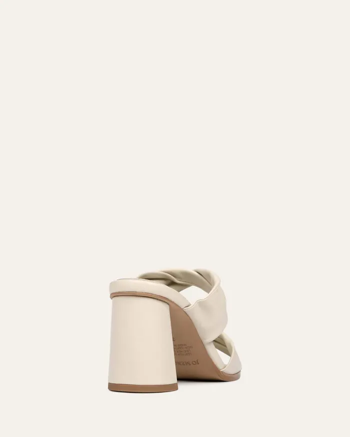Women Caylie high heel sandals bone leather MULES jomercer Women Caylie high heel sandals bone leather MULES jomercer