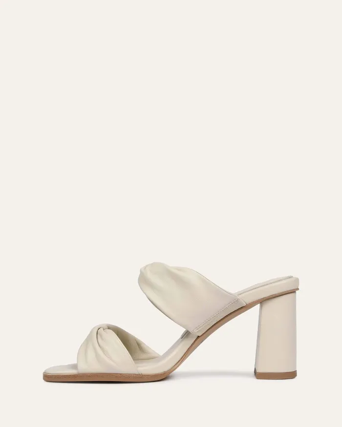 Women Caylie high heel sandals bone leather MULES jomercer Women Caylie high heel sandals bone leather MULES jomercer
