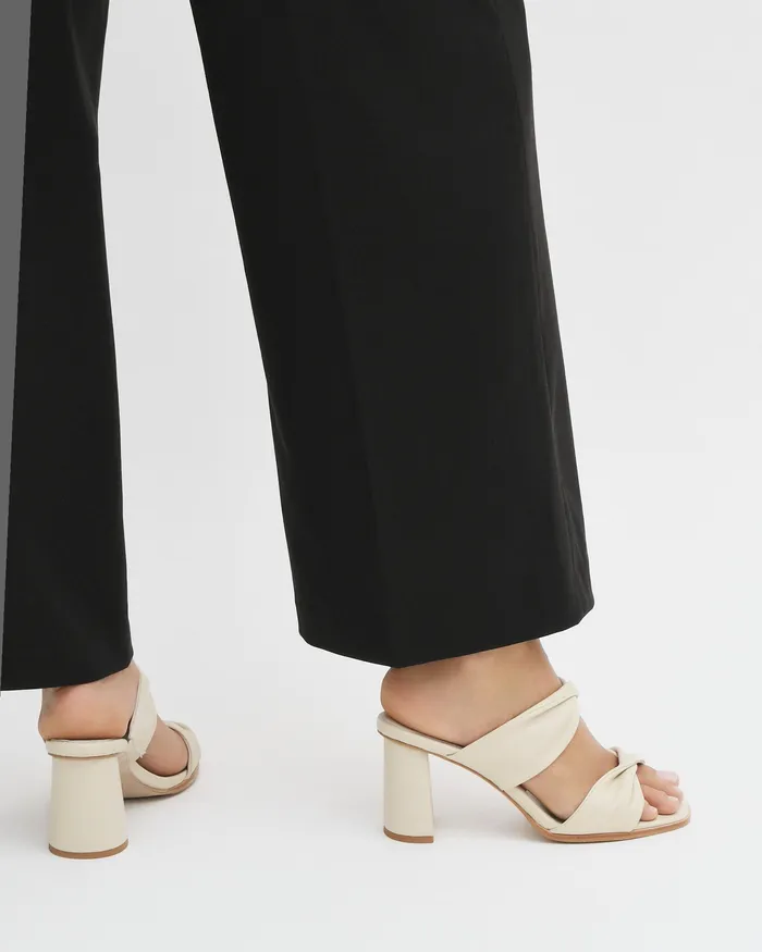 Women Caylie high heel sandals bone leather MULES jomercer Women Caylie high heel sandals bone leather MULES jomercer