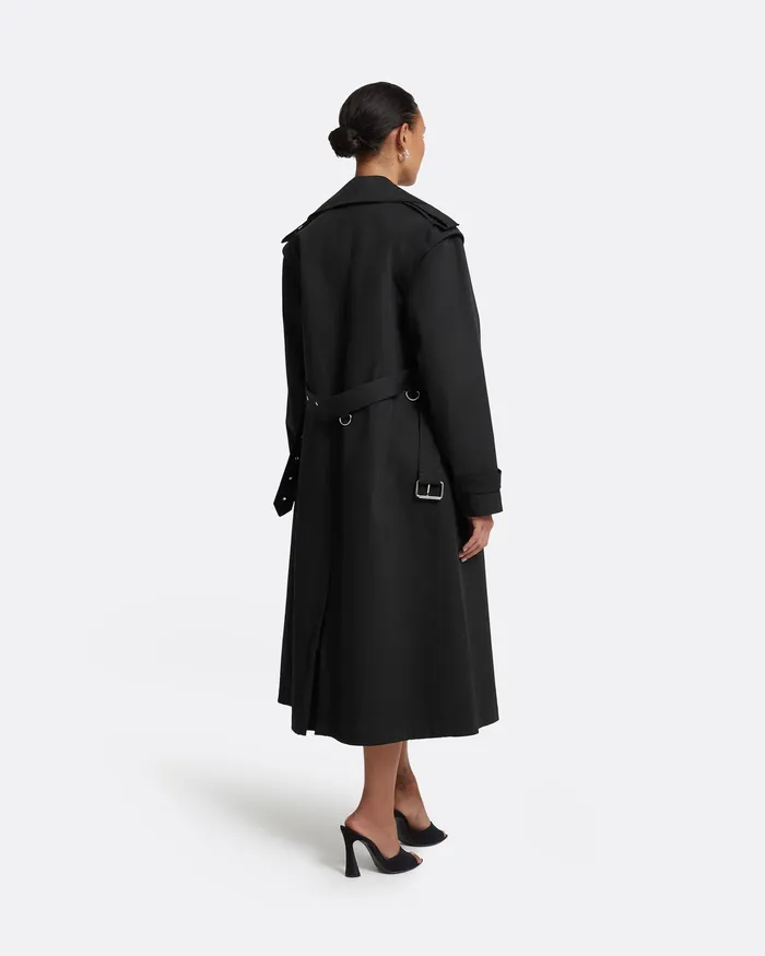 Women Charlotta Black Coat Black Jackets and Coats Safiyaa
