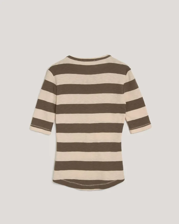 Women Charlotte Stripe Top Brown YMC Tops and TShirts