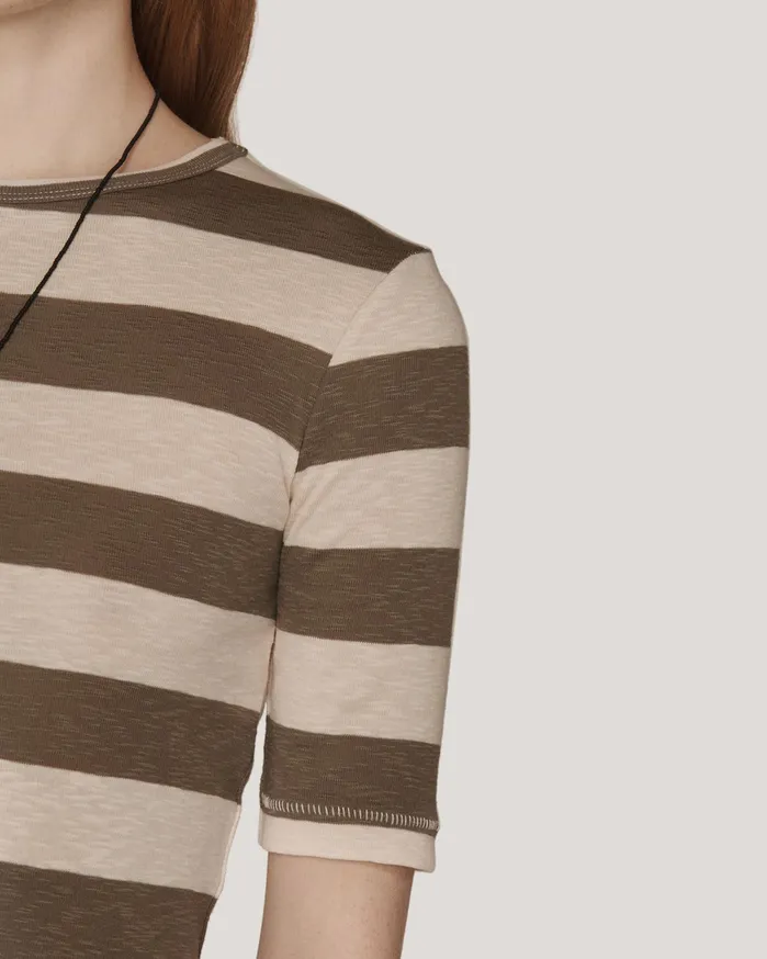 Women Charlotte Stripe Top Brown YMC Tops and TShirts