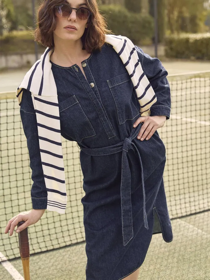 Women Clothing Cyrillus Cotton And Hemp ShiftDress