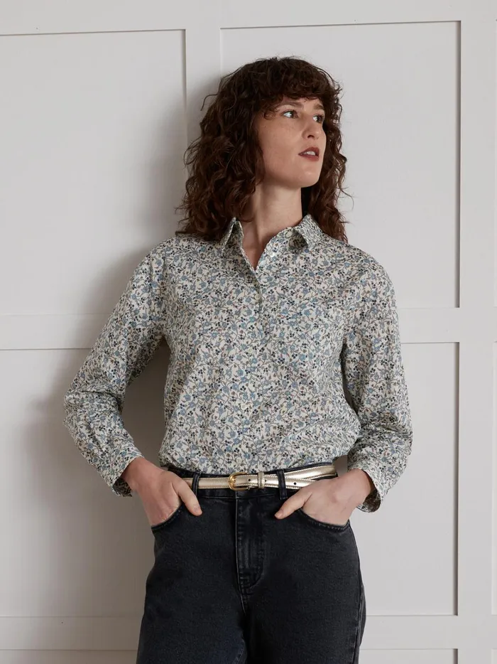 Women Clothing Cyrillus Shirt Made With Liberty Fabric 8211 The Limited Collection Lib Hannah Fay