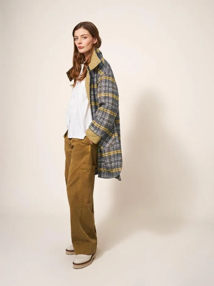 Women COATS and JACKETS White Stuff Maddie Reversible Coat Grey Multi Women COATS and JACKETS White Stuff Maddie Reversible Coat Grey Multi