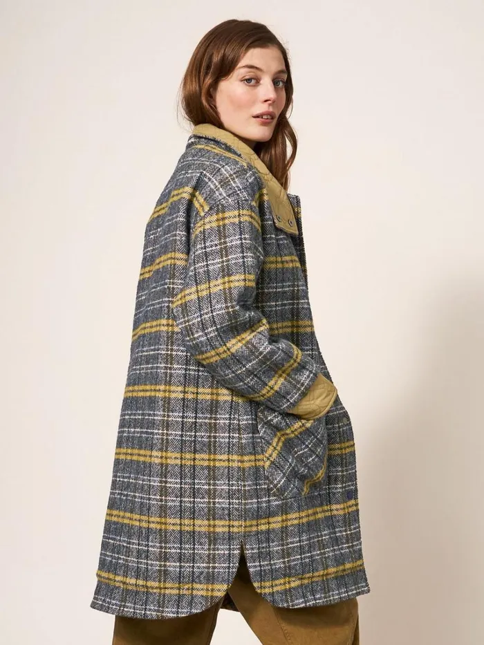 Women COATS and JACKETS White Stuff Maddie Reversible Coat Grey Multi Women COATS and JACKETS White Stuff Maddie Reversible Coat Grey Multi