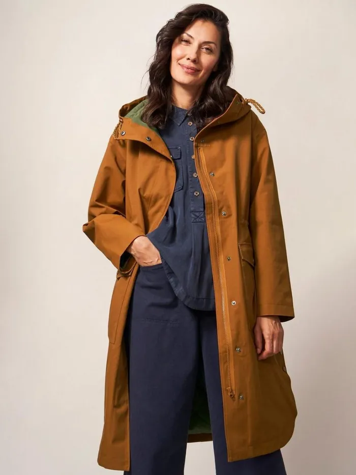 Women COATS and JACKETS White Stuff Millie Waterproof Jacket Dark Tan