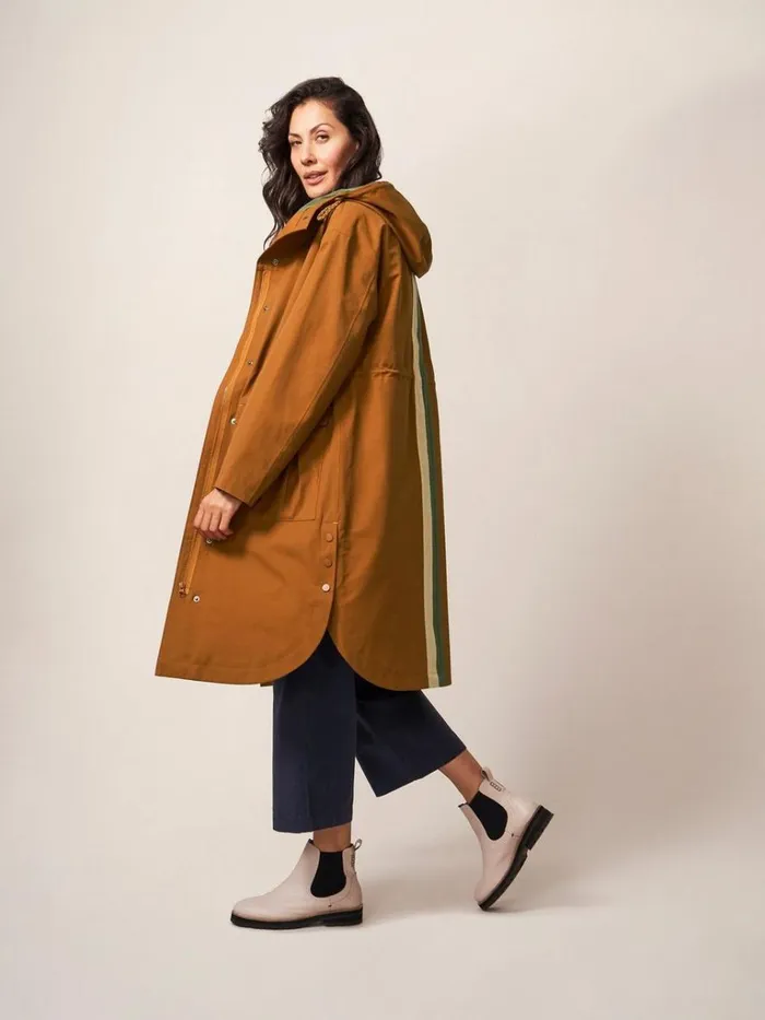 Women COATS and JACKETS White Stuff Millie Waterproof Jacket Dark Tan Women COATS and JACKETS White Stuff Millie Waterproof Jacket Dark Tan