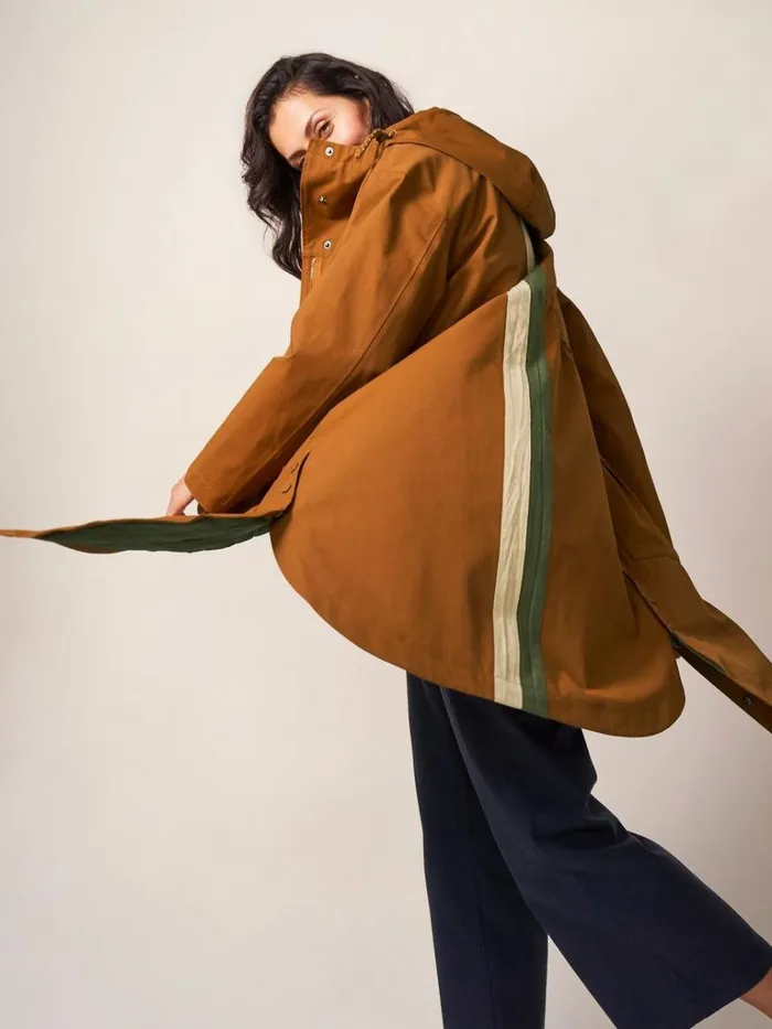 Women COATS and JACKETS White Stuff Millie Waterproof Jacket Dark Tan Women COATS and JACKETS White Stuff Millie Waterproof Jacket Dark Tan