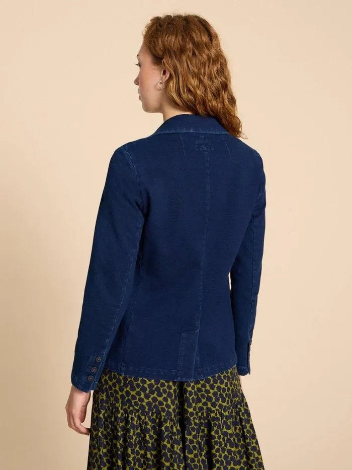 Women COATS and JACKETS White Stuff Olivia Cotton Jersey Blazer Dk Denim Women COATS and JACKETS White Stuff Olivia Cotton Jersey Blazer Dk Denim