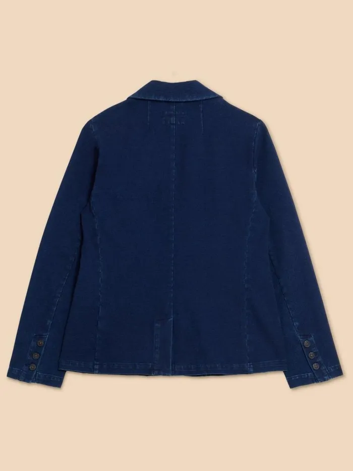 Women COATS and JACKETS White Stuff Olivia Cotton Jersey Blazer Dk Denim Women COATS and JACKETS White Stuff Olivia Cotton Jersey Blazer Dk Denim