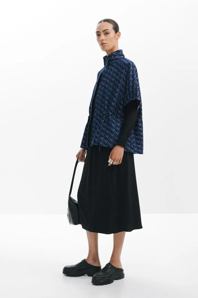 Women Coats And Jackets Desigual Geometric Pattern Poncho
