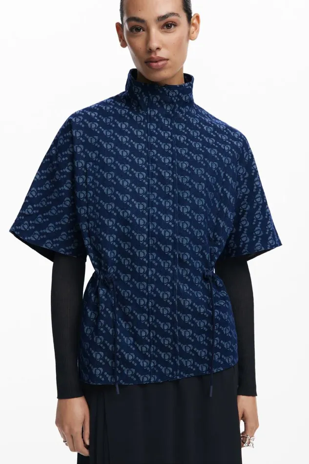 Women Coats And Jackets Desigual Geometric Pattern Poncho