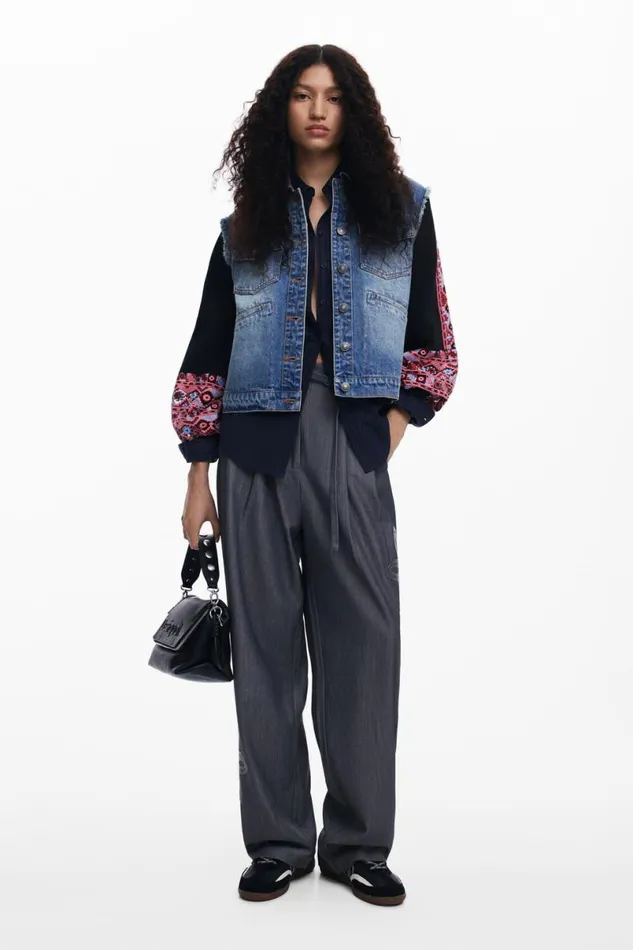 Women Coats And Jackets Desigual Textured Trucker Jacket