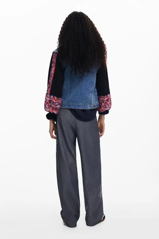 Women Coats And Jackets Desigual Textured Trucker Jacket