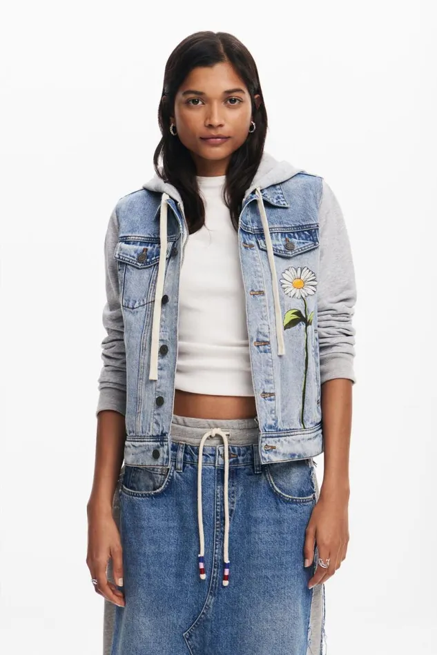 Women Coats And Jackets Desigual Trucker Denim Jacket