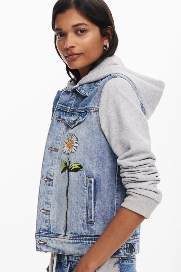Women Coats And Jackets Desigual Trucker Denim Jacket