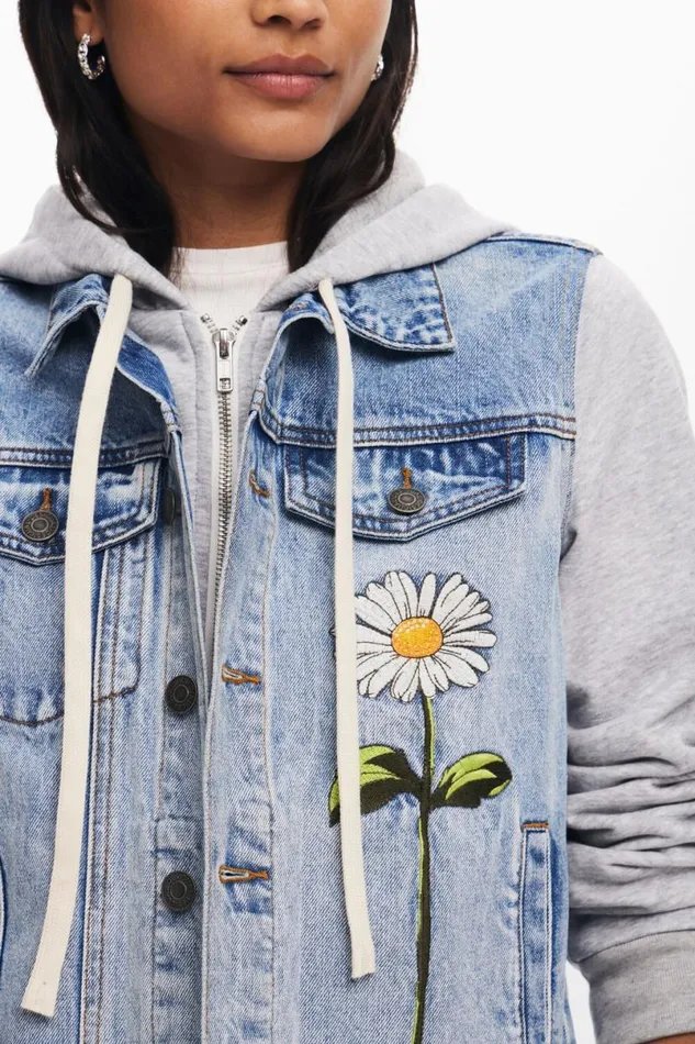 Women Coats And Jackets Desigual Trucker Denim Jacket