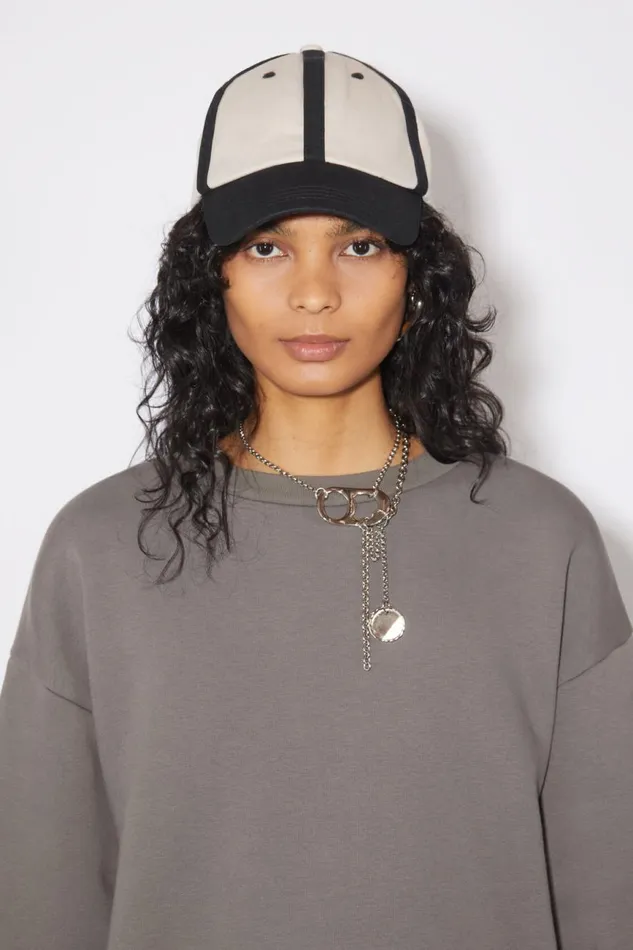 Women Cotton Baseball Cap Blackwhite Acne Studios Hats