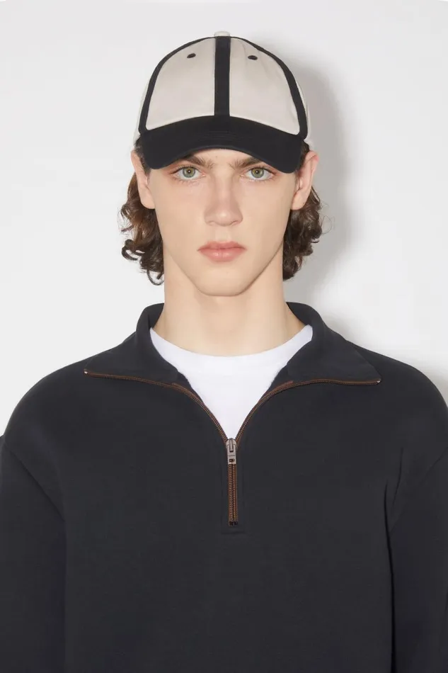 Women Cotton Baseball Cap Blackwhite Acne Studios Hats