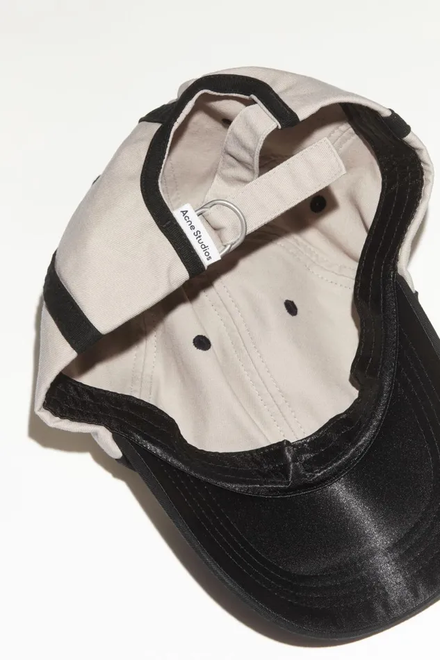 Women Cotton Baseball Cap Blackwhite Acne Studios Hats