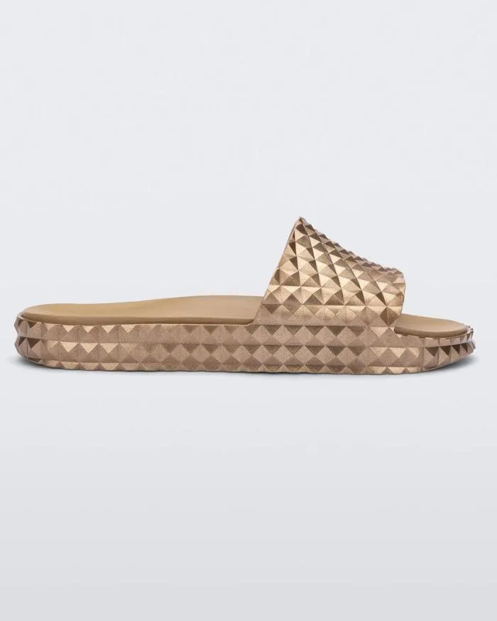 Women Court Slide Gold Melissa Slides