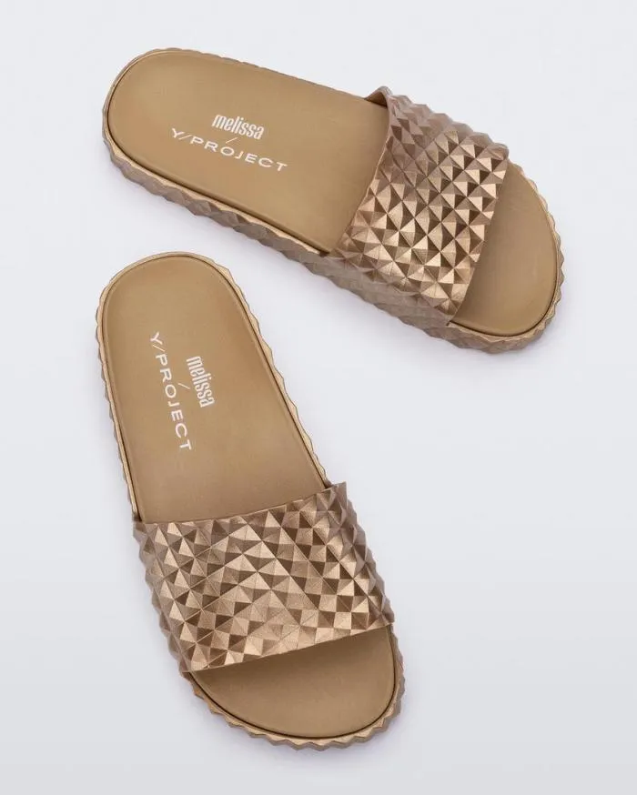 Women Court Slide Gold Melissa Slides