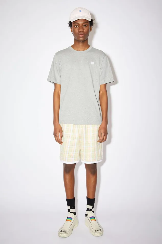 Women Crew Neck Tshirt 8211 Regular Fit Light Grey Melange Acne Studios Tshirts