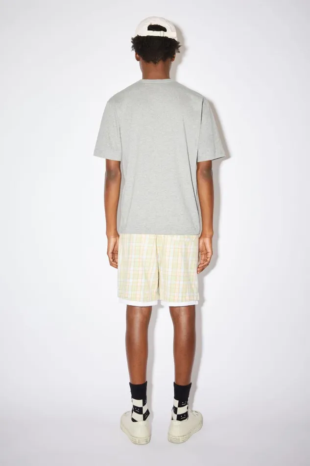 Women Crew Neck Tshirt 8211 Regular Fit Light Grey Melange Acne Studios Tshirts