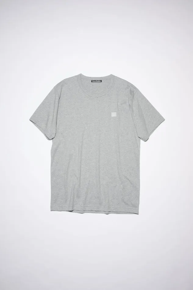 Women Crew Neck Tshirt 8211 Regular Fit Light Grey Melange Acne Studios Tshirts