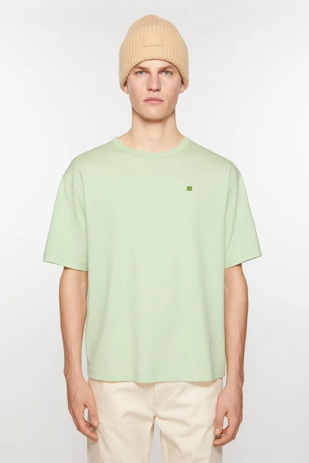 Women Crew Neck Tshirt 8211 Relaxed Fit Mint Green Acne Studios Tshirts