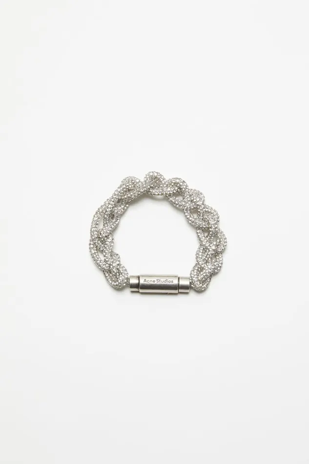 Women Crystal Cord Bracelet Antique Silversilver Acne Studios Jewellery