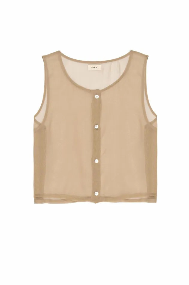 Women DONNI Tops Silk Vest