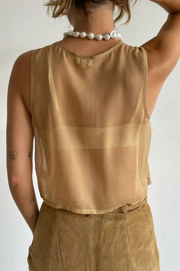 Women DONNI Tops Silk Vest