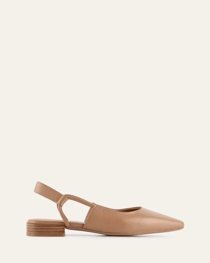 Women DRESS jomercer Larissa dress flats tan leather