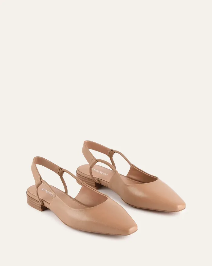 Women DRESS jomercer Larissa dress flats tan leather Women DRESS jomercer Larissa dress flats tan leather